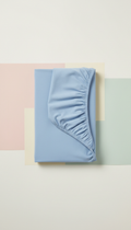 Powder Blue Organic Fitted Crib Sheet