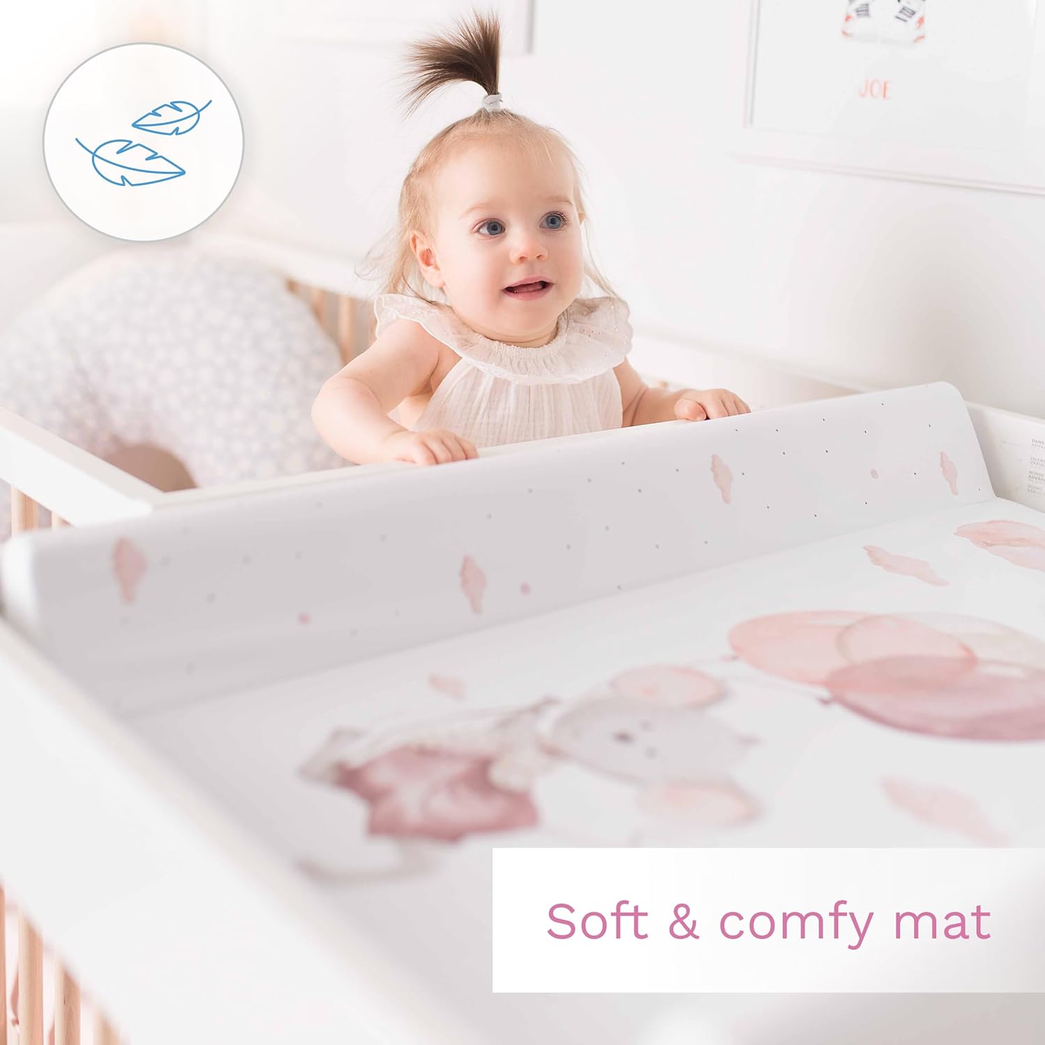 Soft Changing Mat Raised Safety Edges - 70x50 cm