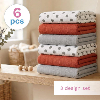 Muslin Swaddle Cloths for Newborns 110 × 110 cm