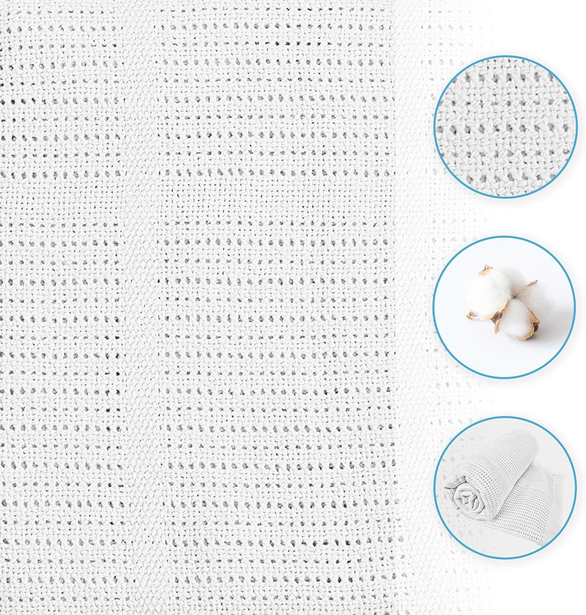 Cellular Baby Thermal Blanket 100 x 75 cm
