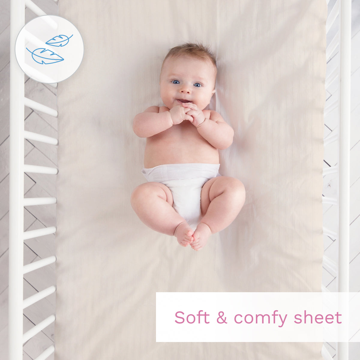 100% Cotton Jersey Fitted Sheet for Cot