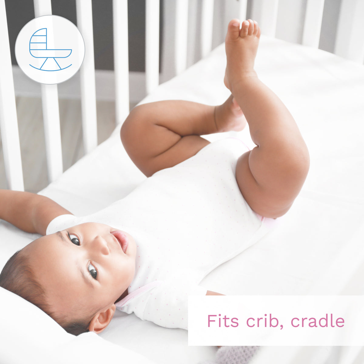 100% Cotton Jersey Fitted Sheet for Moses Basket & Small Mattresses