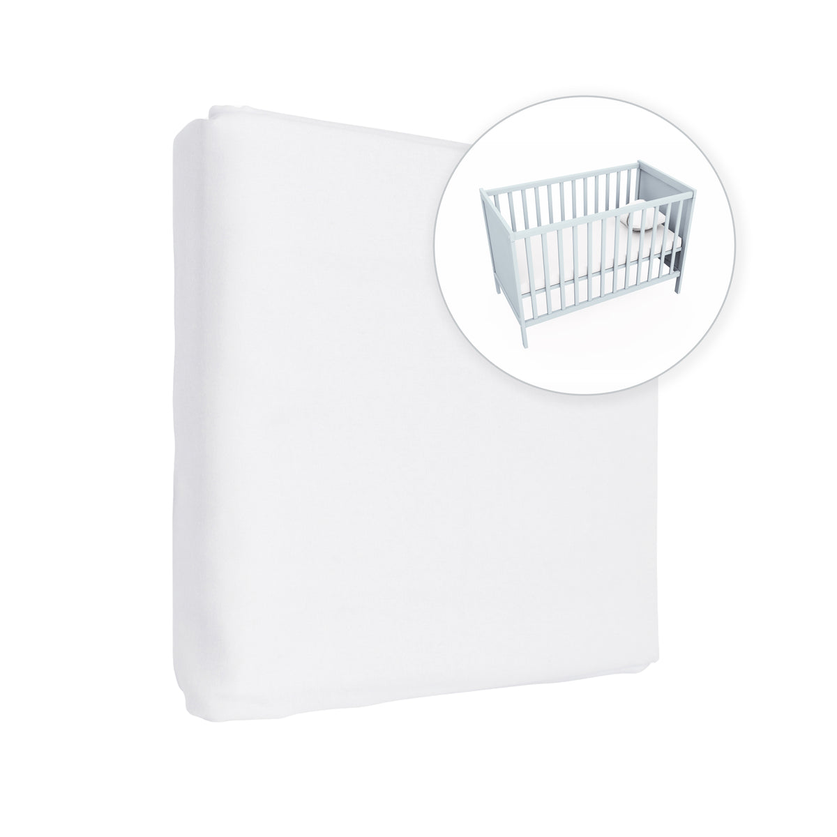 100% Cotton Jersey Fitted Sheet for Cot
