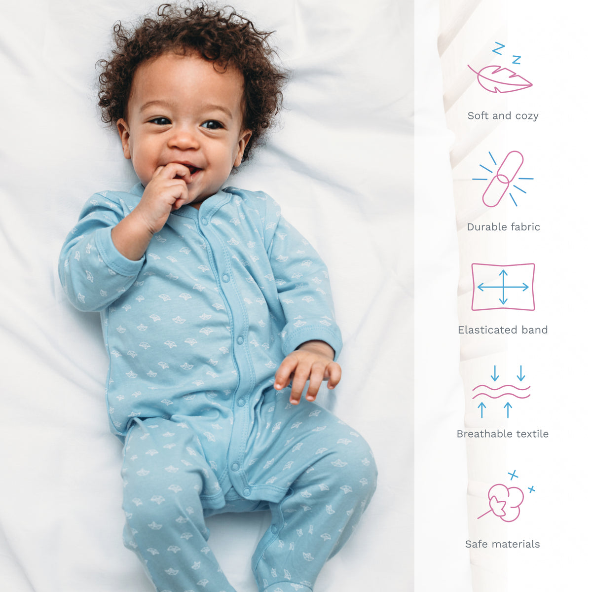 100% Cotton Jersey Fitted Sheet for Moses Basket & Small Mattresses