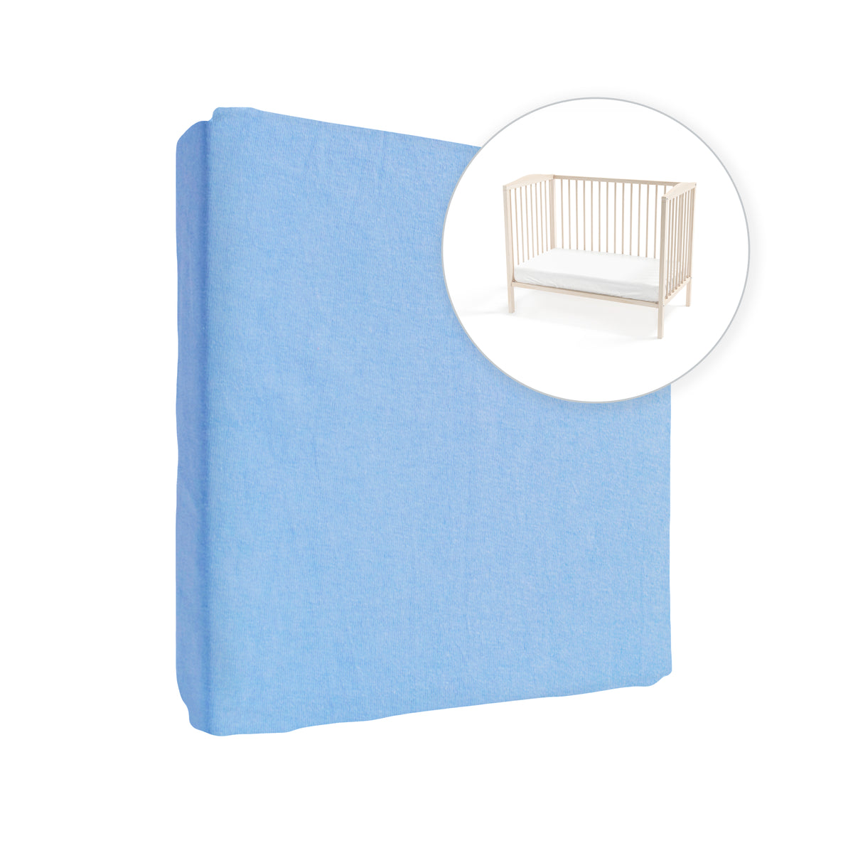 100% Cotton Jersey Fitted Sheet for Cot Bed